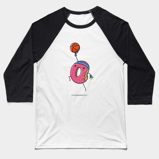 Dunking Donut Baseball T-Shirt by TipTop